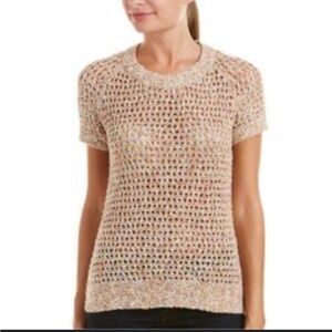Cabi multicolored open knit top